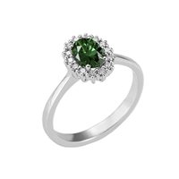 Anello Gazzola Gioielli Donna in Oro bianco Smeraldo 0.76 Ct AN-2699-8-1-10-S-OV-N-F-VS - AN-2699-8-1-13-S-OV-N7X5-G-SI-0.84